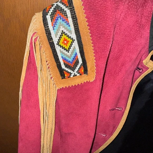 Women's Red Frontier Collection Leather Jacket - Picture 5 of 8